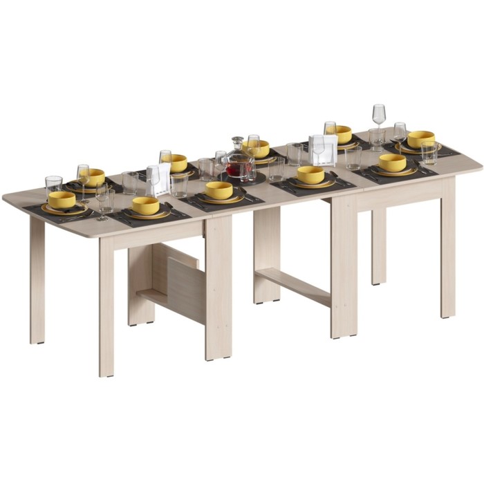 Стол деревянный обеденный, раздвижной СтК7 ЛДСП, дуб молочный 34,2x86,6x78,5 см